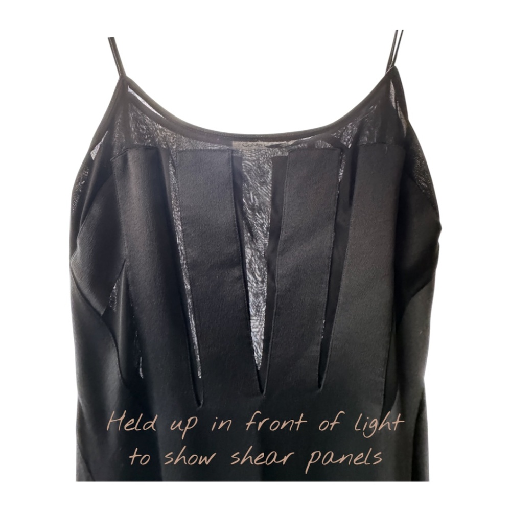 Vintage Calvin Klein Black Silk Slip Dress | Made in Italy | Size 12 - Unworn - Picture 6 of 11